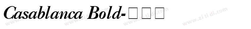 Casablanca Bold字体转换